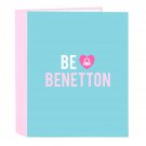 Ring binder Benetton Unique Pink Turquoise A4 27 x 33 x 6 cm