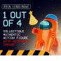 Among Us Series 2 Action Figure Orange Crewmate includes 2 hats, hands and acc
