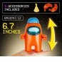 Among Us Series 2 Action Figure Orange Crewmate includes 2 hats, hands and acc