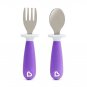 Munchkin Raise Toddler Fork & Spoon Set 12m+ Purple