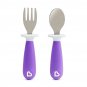 Munchkin Raise Toddler Fork & Spoon Set 12m+ Purple