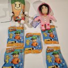 Stumble Guys Mystery Pack x5 + Meowmer & Killer Popcorn Plush Bundle