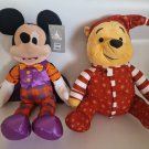 Disney Plush Bundle Winnie The Pooh 2021 + Mickey Mouse Halloween 2021 Soft Toys