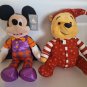 Disney Plush Bundle Winnie The Pooh 2021 + Mickey Mouse Halloween 2021 Soft Toys