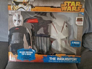 Star Wars Rebels The Inquisitor Deluxe Costume & Mask Kids Size S 4-6 NEW IN BOX