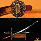 Traditional Hand Forged Japanese Samurai Dragon Sword Katana CLAY TEMPERED BLADE