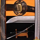 TOP QUALITY JAPANESE SAMURAI DRAGON SWORD KATANA 2 BO-HI HAND-CARVED SAYA