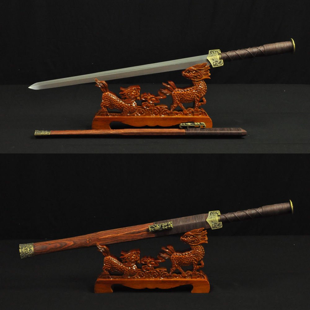 HIGH QUALITY HAND MADE CHINESE SWORD HAN JIAN (&aelig;&frac14;&cent;&aring;��) FOLDED STEEL BLADE