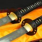 KILL BILL SWORDS SET (BILL+ BRIDE SWORDS) FOLDED STEEL CLAY TEMPERED BLADE