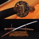 CLAY TEMPERED FOLD STEEL FullTang BLADE JAPANESE SAMURAI DRAGON SWORD KATANA