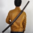 CLAY TEMPERED BLADE LEATHER STRAPS SAYA JAPANESE REAL SWORD SAMURAI KATANA SHARP