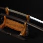 CLAY TEMPERED BLADE LEATHER STRAPS SAYA JAPANESE REAL SWORD SAMURAI KATANA SHARP