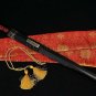 HIGH QUALITY CHINESE SWORD HAN JIAN (æ¼¢å) FOLDED STEEL BLADE EBONY WOOD SAYA