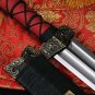 HIGH QUALITY CHINESE SWORD HAN JIAN (æ¼¢å) FOLDED STEEL BLADE EBONY WOOD SAYA