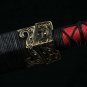 HIGH QUALITY CHINESE SWORD HAN JIAN (æ¼¢å) FOLDED STEEL BLADE EBONY WOOD SAYA