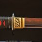 Japanese Katana Kill Bill Sword Red Clay Tempered Double Groove Blade Very Sharp