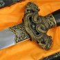 HIGH QUALITY HANDMADE CHINESE DRAGON SWORD JIAN CLAY TEMPERED FOLDED STELL BLADE