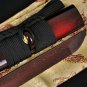 HIGH QUALITY JAPANESE SAMURAI NINJA SWORD Black&Red Folded Steel FULL TANG Blade