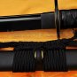 LEATHER ITO BLACK FULL TANG BLADE JAPANESE SAMURAI NINJA SWORD VERY SHARP