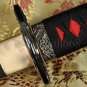 Handmade Japanese Samurai Functional Sword KATANA Folded Steel Blade Skull Tsuba