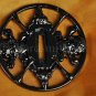 Handmade Japanese Samurai Functional Sword KATANA Folded Steel Blade Skull Tsuba