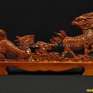 CAMPHORWOOD KYLIN CARVED SWORD STAND FOR CHINESE SWORD & JAPANESE SWORD