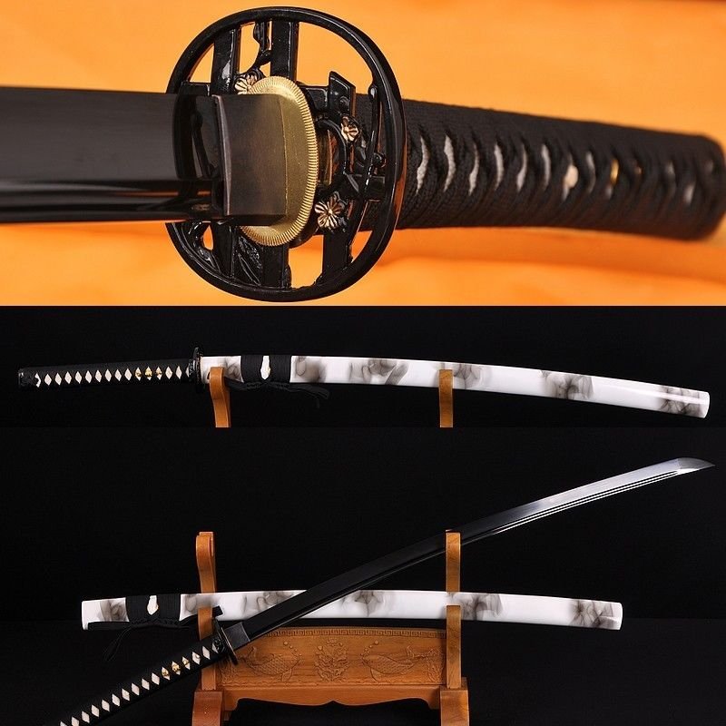 HIGH QUALITY JAPANESE SAMURAI SWORD KATANA BLACK FULL TANG BLADE VERY SHARP