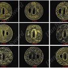 JAPANESE SAMURAI SWORD FITTINGS- BRASS TSUBA (GUARD) FOR KATANA WAKIZASHI