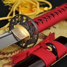 31"JAPANESE SAMURAI SWORD WAKIZASHI HIGH CARBON STEEL FULL TANG BLADE VERY SHARP