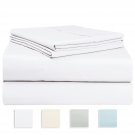 1000 Thread Count Sheet Set, 100% Long-staple Cotton White King Sheets by Pizuna Linens