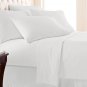 1000 Thread Count Sheet Set, 100% Long-staple Cotton White King Sheets by Pizuna Linens