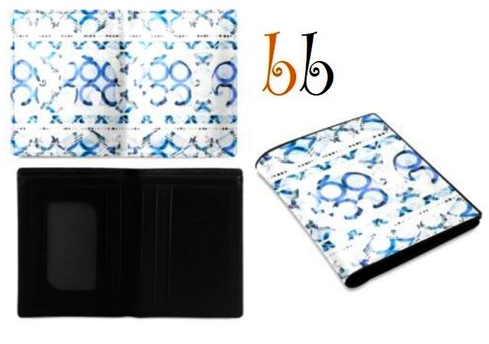 Blue Punch Out Men's Leather Wallet