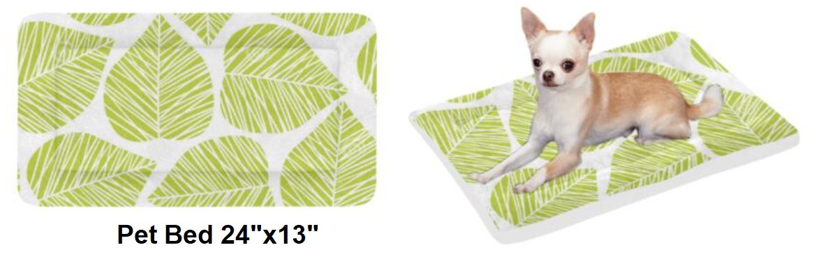 Cool Spring Leaves Pet Bed 24"x13"
