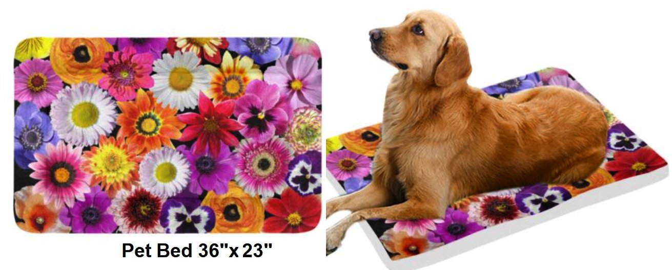Spring Bouquet Pet Bed 36"x23"