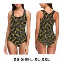 Charcoal / Gold Links One Piece Swimsuit ( Small )