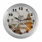 London Eye / Big Bend Silver Wall Clock