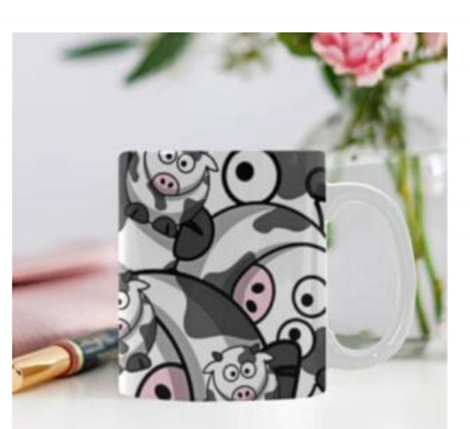 11 oz. Layered Cows Coffee Cup
