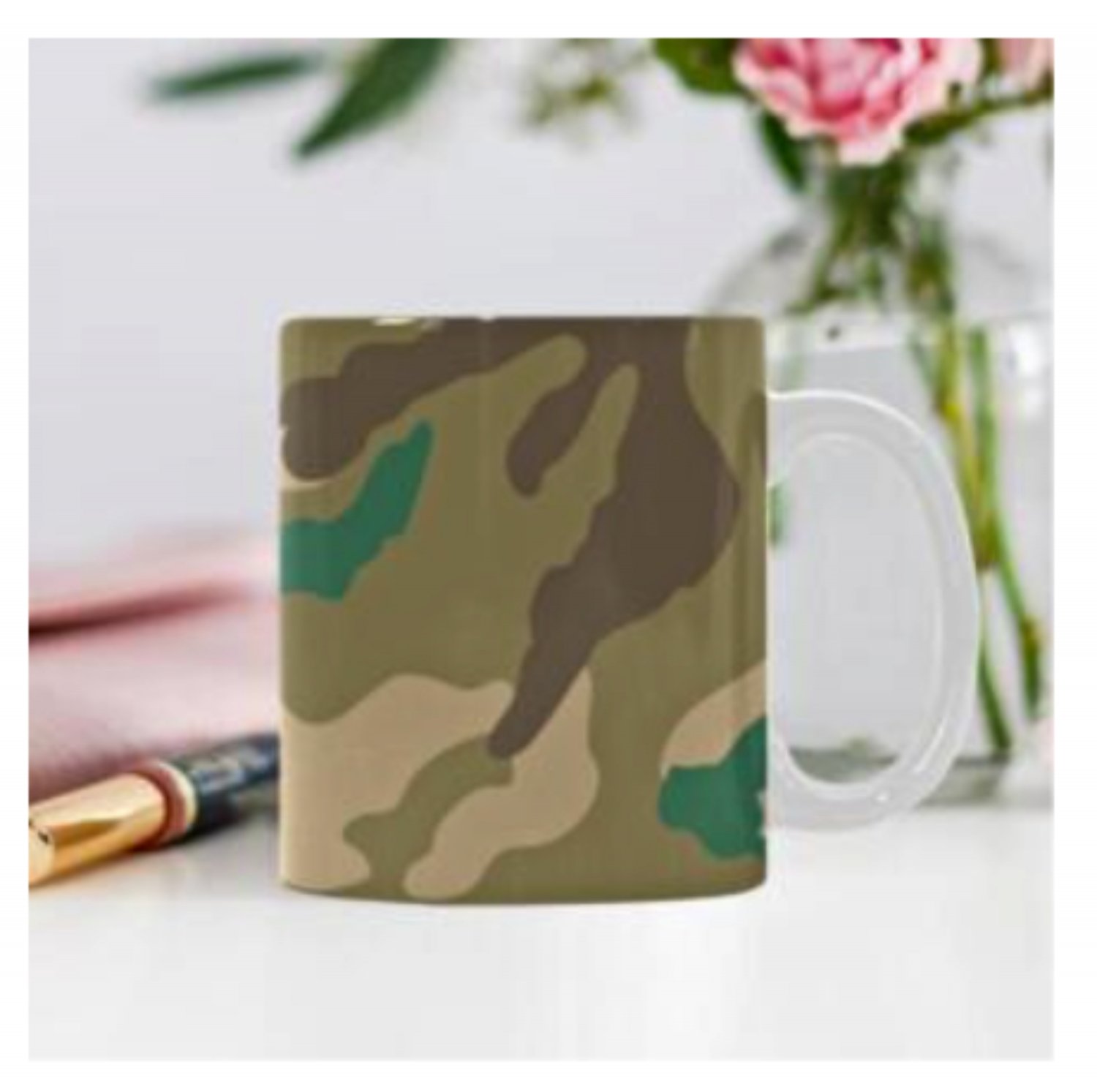 11 oz. Camouflage Coffee Cup