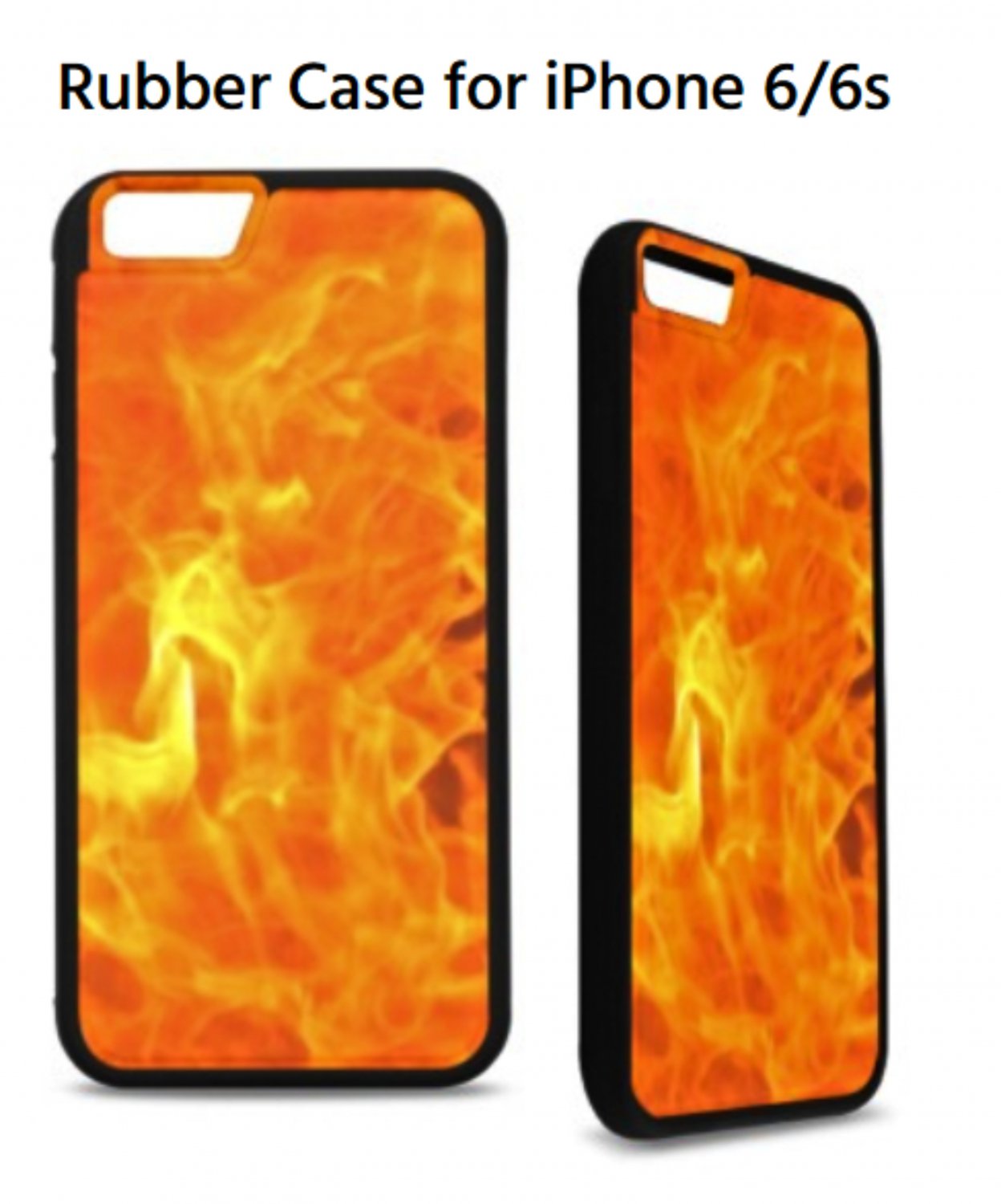 Blazing Fire Rubber Case for iPhone 6/6s
