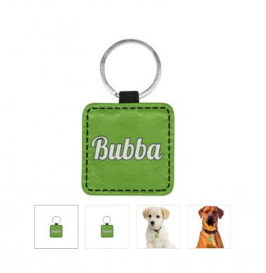 BUBBA Print Square Pet ID Tag or Key Chain
