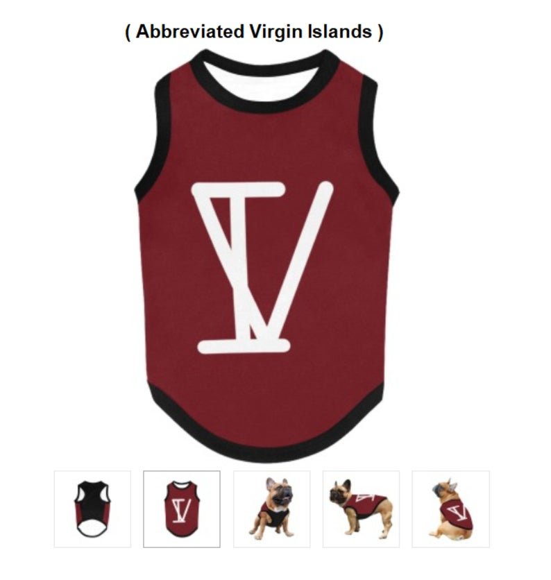VIRGIN ISLANDS State Abbr. Pet Tank Top