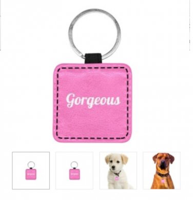 GORGEOUS Print Square Pet ID Tag or Key Chain