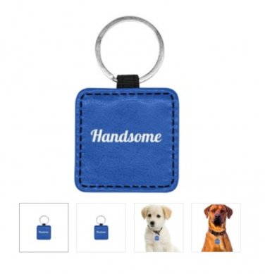 HANDSOME Print Square Pet ID Tag or Key Chain