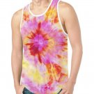 Men's Pink Batik Dye Tank Top  ( Medium )