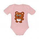 Teddy Bear Baby Pink Organic Onesie - M T28