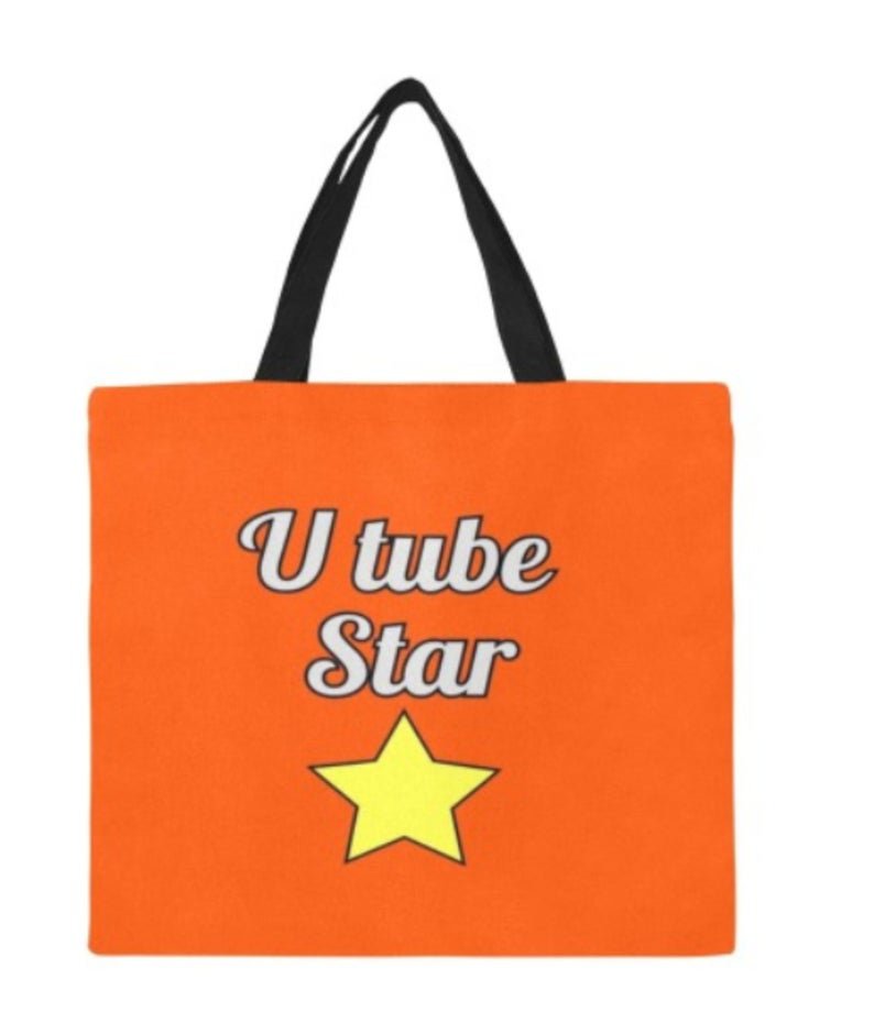 Large U Tube Star Canvas Tote Bag - M1699