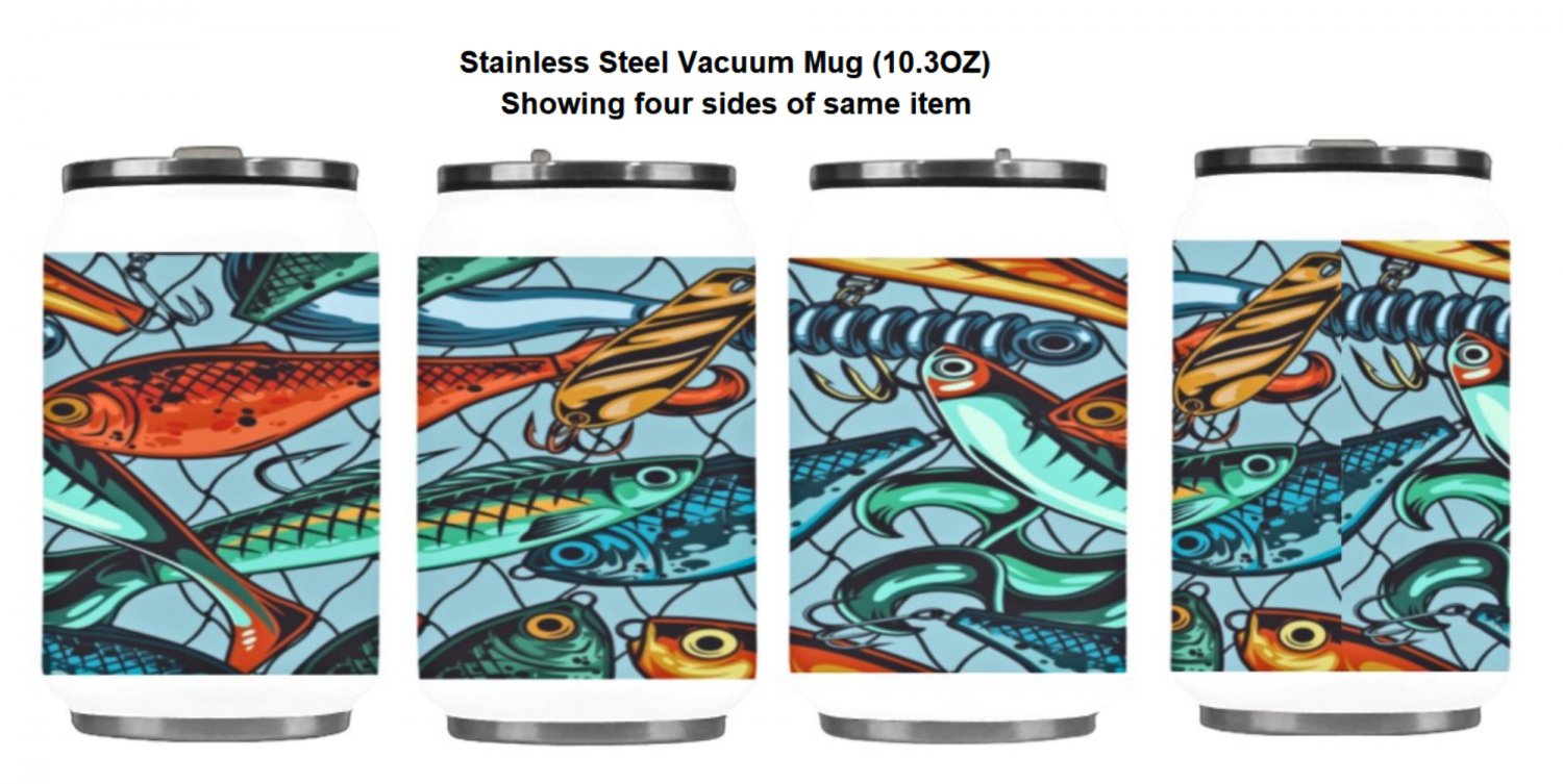 Fish & Lures Stainless Steel Vacuum Mug (10.3OZ)