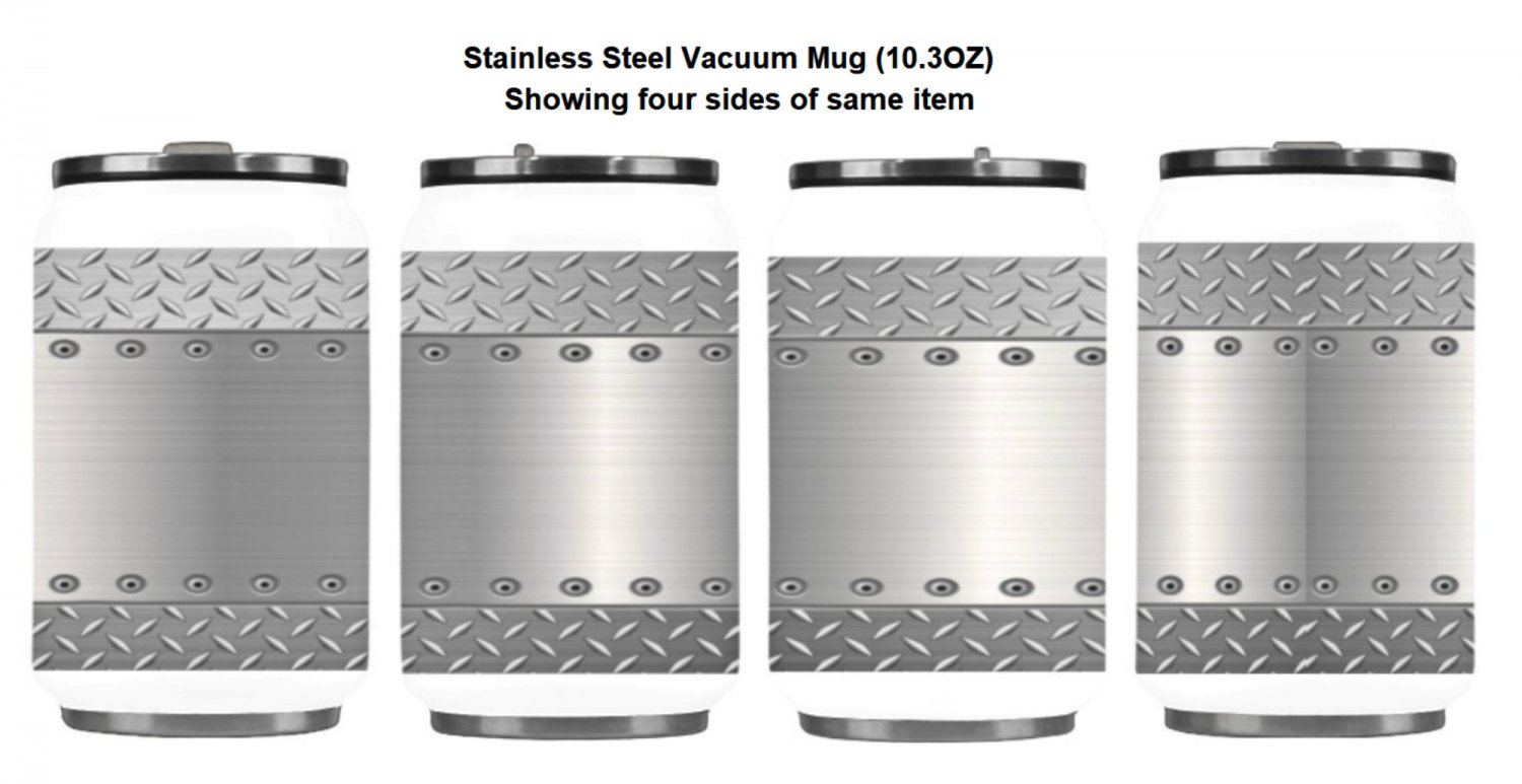 Metal Grate Metal Print Stainless Steel Vacuum Mug (10.3OZ)