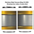 Gold Silver Metal Print Stainless Steel Vacuum Mug (10.3OZ)