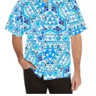 Turk Abstract Tribal Print S/S Camp Shirt (Size 2X)